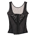 Miniatyrbillede 1 af 8: Åndbar Kvinde Vægttab Korset Høj Elastisk Talje Slankning Body Shaping Bodysuit SortM