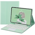 Miniatyrbillede 1 af 4: Aftagelig Touch Keyboard til iPad 10. generation 2022 - Farverigt rundt tastdesign MintGreen
