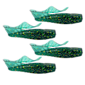 Miniatyrbilde 7 av 8: 4 stk fiske lokkeorm kunstig reke lukt med salt jig wobbler silikon agn lang svømming agn vert