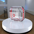 Miniatyrbild 3 av 5: TPU Anti Drop Earphone Protective Case Transparent Soft Shell Earbud Cover for IOS Earbuds Pink for IOS Earbuds New Generation 3