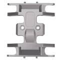Miniatyrbild 3 av 8: RC-växellådsfäste i aluminiumlegering, chassibasplåthållare för Axial SCX24 90081 1/24 RC-bilTitanium