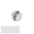 Miniatyrbilde 6 av 8: 8 mm 100 sett lærnaglersett rund soppform Elektroplettering dekorative nagler Rørformede metallstifter for DIY Craft Silver