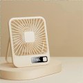 Pikkukuva 1 / 4: Vaaleankeltainen Pöytätuuletin Pieni Hiljainen USB-tuuletin, 3000mAh Ladattava Kannettava Mini Tuuletin, 180° Kallistuva Taitettava Henkilökohtainen Tuuletin