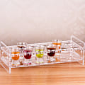 Miniatyrbilde 2 av 8: Skrivebordsstativ for 2 rader med 12 flasker, vinstativ, glassholder, displayhylle, arrangør, 2 rader x 6 hull