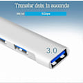 Miniatyrbilde 3 av 5: USB Hub, Ultra-Slim 4 Port USB Hub1*USB3.0 & 3*USB2.0, Multi USB Adapter, USB Splitter For PC, Notebook, MacBook, Desktop, PS3 PS4, Xbox, Wii, XPS, Mo