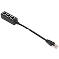 Miniatyrbilde 5 av 8: RJ45 Ethernet Adapter Kabel Forlengelsesfunksjon 1 til 3 Port Excellent Connection Splitter Adapter med 1 m kabel for hjemmet