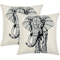 Miniatyrbild 1 av 5: Elephant Pattern Örngott för 45 x 45 cm Hemmakontorskuddar