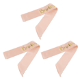 Miniatyrbillede 8 af 8: 3 stk. Brud til at være Sash Pink Dobbeltsidet Satin Stof Elegant Komfortabel Touch Glossy Font Design Bryllup Tilbehør