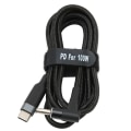 Miniatyrbild 4 av 8: JORINDO USB C till DC-kontakt 100W Snabbladdning Bärbar Bekväm Hållbar Mjuk, slitstark nätsladd för power dator för hemmakontor0,5 M