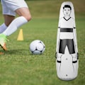 Miniatyrbillede 6 af 8: Oppustelig fodboldtræning Bærbar fodboldkick forsvarsvæg til fodboldtræningsudstyr Enkeltpersonsvæg