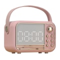 Miniatyrbild 1 av 8: Retro bärbar Bluetooth-högtalare trådlös mini Bluetooth-högtalare klassisk retro musikspelare ljudstereo rosa