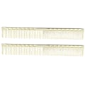 Miniatyrbilde 1 av 7: 2 stk Profesjonell rustfritt stål hårklipp Kam Salon Frisør Kam Styling ToolGold