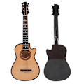 Miniatyrbild 4 av 8: Miniatyr akustisk klassisk gitarrmodell Mini trägitarr skrivbordsdekoration presenter20cm