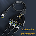 Pikkukuva 2 / 8: Mini 3-porttinen HDMI-jakaja 4K HDMI-kytkin HDMI-kytkin 3 sisääntuloa 1 lähtöportin keskitin