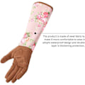 Miniatyrbillede 3 af 5: Havearbejde Rose Læderhandsker Kvinder Forlænget Pro Handsker Rose Beskæring Have til Mor og Bedstemor Havegaver (Brun)