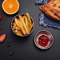 Miniatyrbillede 5 af 5: 350 ml pommes frites kop, holdbar, rustfrit stål til servering af pommes frites, sølv) 3 pakker