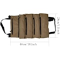 Miniatyrbillede 2 af 5: Værktøjsrulle Taske, Multi-Purpose Værktøjsrulle Opbevaringstaske, Bil Værktøjsrulle Opbevaringstasker, 5 Lynlåslomme Design (Khaki)