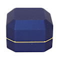 Miniatyrbillede 5 af 8: LED Lys Ring Box Smykke Display Gaveæske Smykke Opbevaringsæske til Forlovelse BryllupBlå