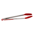 Miniatyrbilde 8 av 8: Kjøkkentenger i silikon, rustfritt stål, varmebestandig, sklisikker, matserveringstenger for baking, matlaging, rød, 40 cm / 15,7 tommer