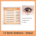 Miniatyrbild 1 av 5: Limfria Falska Ögonfransar Zodiac-serien 12 Tecken C-Kurvor 0.05mm Segmenterade Självhäftande Syntetiskt Hår Längd 1cm-1.5cm U636