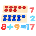 Miniatyrbillede 3 af 8: Ti rammer tavle tælle pind multifunktionel træ addition subtraktion matematik pind til hjem skole