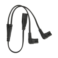 Miniatyrbilde 4 av 8: IEC320 C8 til dobbel C7-kabel hann til hunn 1 inn 2 ut AC-strømsdeler-kabel for LCD-skjerm skrivebordslampe 100‑250V