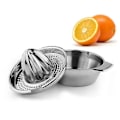 Miniatyrbillede 5 af 5: Citronpresser i rustfrit stål, juicer med skål til appelsiner, citroner og frugt, hjemmelavet juice i køkkenet 5.29