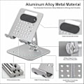 Miniatyrbillede 2 af 4: Tablet Stand - Justerbar Aluminium, Ipad Tablet Stand, Skrivebordsmontering Kompatibel Med Tablets