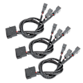 Miniatyrbilde 2 av 8: 3 stk forlengelseskabel 1 til 3-veis splitter hylset 4-pin til 4-pin + 3-pin adapter