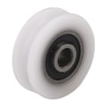 Miniatyrbillede 2 af 3: 4x20x6.5x7.4mm U-rille Nylon Remhjul til Skydedør - Hvid (4 stk)
