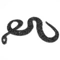 Miniatyrbilde 1 av 8: Snake Formede Rhinestones Trim Ribbon Mesh Wrap Roll DIY Klærtilbehør Applikasjon (svart)