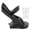 Miniatyrbilde 1 av 8: Flaggbrakett justerbar 45 grader aluminiumslegering Sterk rustfri 3 hull Flaggstang holderbrakett Svart