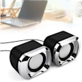 Miniatyrbilde 7 av 8: 1 par mini skrivebordshøyttaler multifunksjon stereo lyd sterk bass stort volum USB mini høyttaler for datamaskin bærbar PC skrivebord