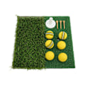 Miniatyrbilde 4 av 8: Treffematte Dual Grass Minigolftrening Øvingspute Launch Zone Treffgressmatte