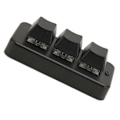 Miniatyrbillede 4 af 8: 3-tasters mini tastatur 3-tilstands USB trådløs 2.4G Bluetooth HID programmering blå switch mini makro mekanisk tastatur