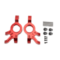 Miniatyrbild 1 av 8: 2 set RC aluminium främre styrknutar styrknuckle block för Traxxas 1/5 RC bil uppgraderingsdelar röd