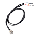 Miniatyrbillede 8 af 8: Stationær computer Værtsomskifter Kabel Metalknap Metal LED Power-knapBlå