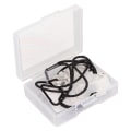 Miniatyrbilde 2 av 8: BTE Sound Aid Clip Protector A312 Black Rope Fiksering Transparent lydforsterker Lanyard Clip S Binaural