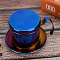 Miniatyrbillede 4 af 8: Vietnamesisk kaffemaskine i rustfrit stål til hjemmet, køkkenet, kontoret og udendørs brug - Blå