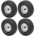Miniatyrbilde 5 av 8: 4 stk 2,2 tommers RC-hjuldekk med aluminiumsfelger for Axial SCX10 D90 1/10 RC CrawlerHvit