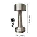 Miniatyrbilde 3 av 4: Oppladbar LED Bordlampe Berøringssensor Skrivebordslampe for Soverom Restaurant Bar Dekor Sølv Dumbbell