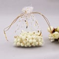 Miniatyrbillede 6 af 8: 100 stk. snørepose i mesh 9x12cm stjerne- og månemønster organza stof moderigtig stil gavepose til bryllupper fest