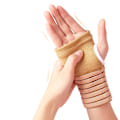 Miniatyrbild 3 av 5: Stickad handflateskydd justering bra fixering andningsbar mjuk stickad handledsskydd för cykling klättring fitness hudfärg