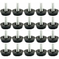 Miniatyrbilde 1 av 5: sourcing map 20 stk Møbeljusterbare føtter Justerbare føtter Møbelglidebein Bord Stolbord Base Gulvbeskytter Skrueglider 22 mm x M6 x 20 mm