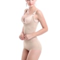 Miniatyrbillede 6 af 8: Taljetræner Bodysuit Mavekontrol Baldeløft Bryststøtte Åndbar Cincher Tank Top til Postnatal Genopretning Hudfarve L