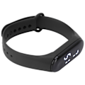Miniatyrbillede 3 af 8: Digitalur LED Hvidt Lys Display Plast Spejl Elektronisk Bevægelse Silikone Strap Sportsur til Student Sort