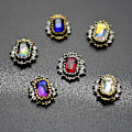 Miniatyrbillede 2 af 5: 20 stk. Neglekunstdekorationer med retro rhinsten krystaller, metallegering, forskellige glitter til DIY 3D smykker