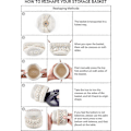 Miniatyrbild 5 av 5: Macrame Sminkborstfodral, Boho Förvaringsfodral Set om 2_SZXM