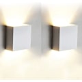 Miniatyrbillede 5 af 5: Moderne indendørs væglampe, 2 stk. aluminium LED væglampe - varmt hvidt 3000k belysning til stue, soveværelse, badeværelse, køkken, spisestue