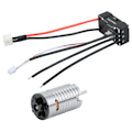 Miniatyrbillede 2 af 8: 1410 Børsteløs Motor 18A Sort ESC RC Udskiftningstilbehør Reservedel (Titanium Farve 7500KV )